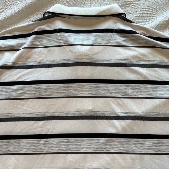 Men's Callaway Golf Opti Dri White Striped Polo Size XL Used/Great Condition - Picture 2 of 5